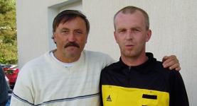Jirka Pazdera (napravo pro neznabohy) s fotbalovou legendou
